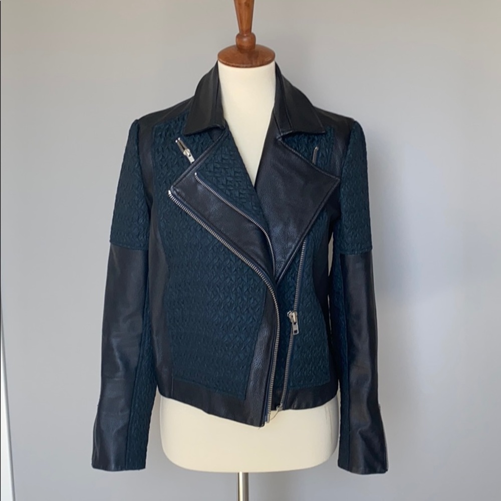 Helmut Lang Peak Cropped Biker Jacket